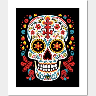 Sugar skull, Dia de Muertos Posters and Art